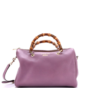 Gucci Bamboo Shopper Boston Bag Leather Medium