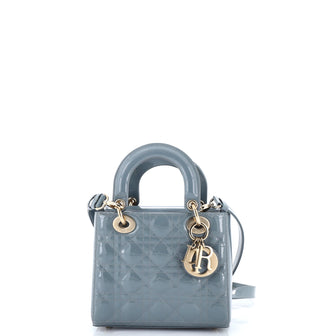 Christian Dior Lady Dior Bag Cannage Quilt Patent Small