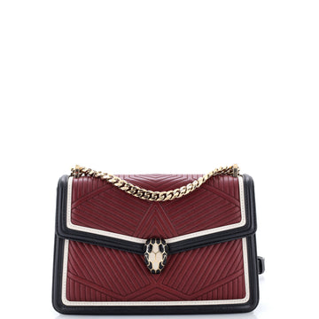 Bvlgari Serpenti Forever Shoulder Bag Quilted Leather Small