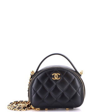 Chanel Chic Riviera Vanity Case with Chain Quilted Lambskin Mini