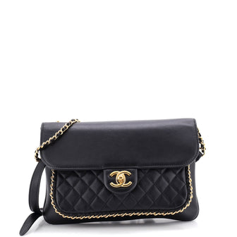 Chanel Unchained Flap Crossbody Bag Quilted Lambskin Medium