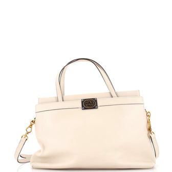 Gucci Linea Matisse Interlocking G Top Handle Tote Leather Medium