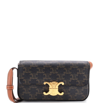 Celine Triomphe East-West Shoulder Bag Triomphe Coated Canvas