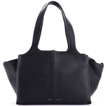 Celine Tri-Fold Shoulder Bag Grained Calfskin Small