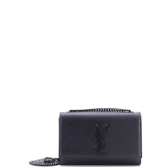 Saint Laurent Classic Monogram Crossbody Bag Grainy Leather Small