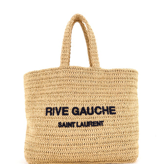 Saint Laurent Rive Gauche Supple Tote Raffia