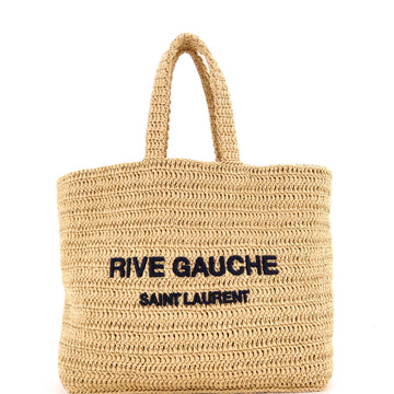 Saint Laurent Rive Gauche Supple Tote Raffia