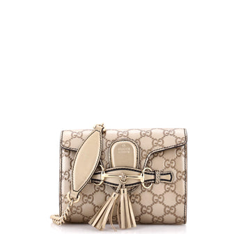 Gucci Emily Chain Flap Bag Guccissima Leather Mini