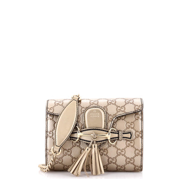 Gucci Emily Chain Flap Bag Guccissima Leather Mini