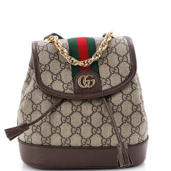 Gucci Ophidia Flap Backpack GG Coated Canvas Mini