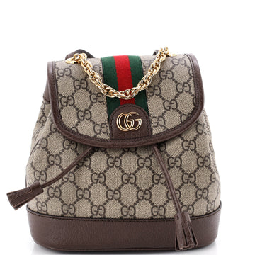 Gucci Ophidia Flap Backpack GG Coated Canvas Mini