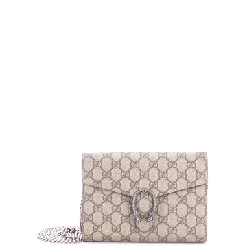 Gucci Dionysus Chain Wallet GG Coated Canvas Small
