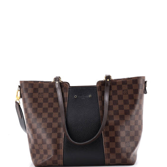 Louis Vuitton Jersey Handbag Damier with Leather