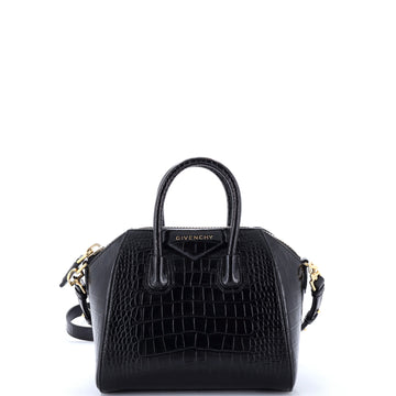 Givenchy Antigona Bag Crocodile Embossed Leather Mini