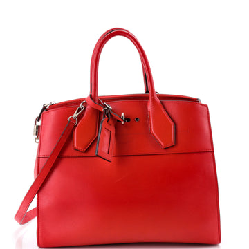Louis Vuitton City Steamer Handbag Leather MM