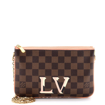 Louis Vuitton Double Zip Pochette Damier