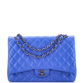 Chanel Classic Double Flap Bag Quilted Caviar Maxi