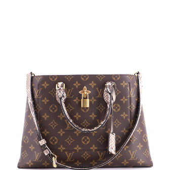 Louis Vuitton Flower Tote Monogram Canvas and Python