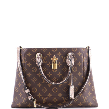 Louis Vuitton Flower Tote Monogram Canvas and Python