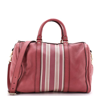 Gucci Vintage Web Boston Bag Leather Medium
