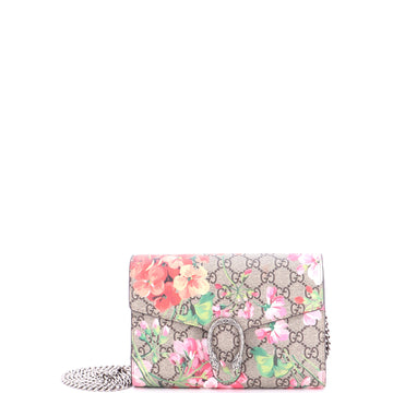 Gucci Dionysus Chain Wallet Blooms Print GG Coated Canvas Small