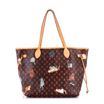 Louis Vuitton Neverfull NM Tote Limited Edition Grace Coddington Catogram Canvas MM