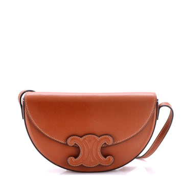 Celine Cuir Triomphe Besace Flap Bag Leather