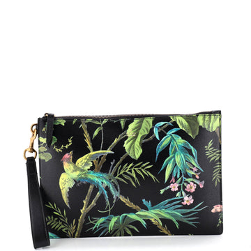 Gucci Zipped Pouch Printed Leather Large