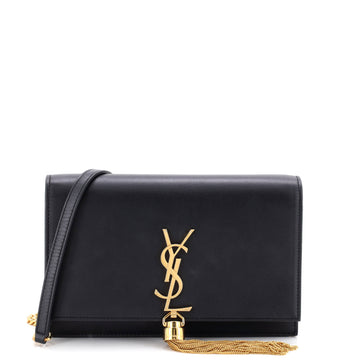 Saint Laurent Classic Monogram Tassel Chain Wallet Leather