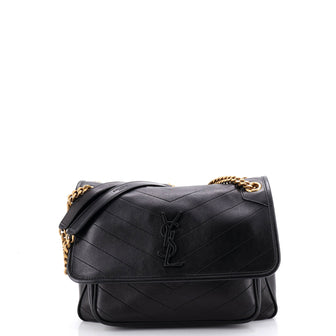 Saint Laurent Niki Chain Flap Bag Leather Medium