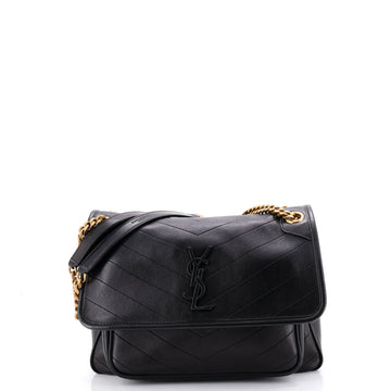 Saint Laurent Niki Chain Flap Bag Leather Medium