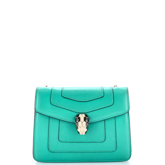 Bvlgari Serpenti Forever Square Shoulder Bag Leather Small