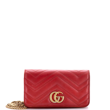 Gucci GG Marmont Chain Flap Bag Matelasse Leather Mini