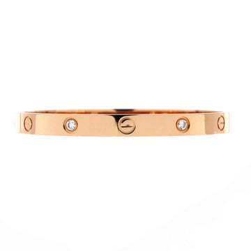 Cartier Love 4 Diamond Bracelet 18K Rose Gold with Diamonds