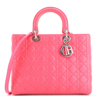 Christian Dior Lady Dior Bag Cannage Quilt Lambskin Large