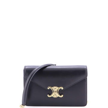 Celine Margo Triomphe Wallet on Chain Leather