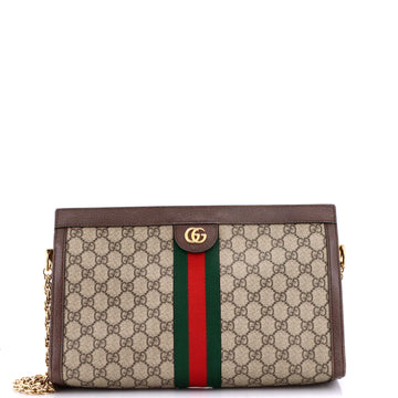 Gucci Ophidia Chain Shoulder Bag GG Coated Canvas Medium