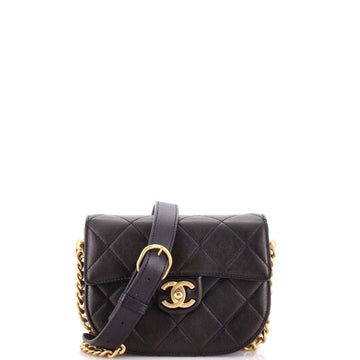 Chanel Moon Flap Messenger Bag Quilted Calfskin Mini