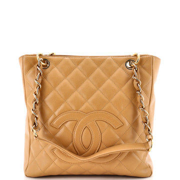 Chanel Petite Shopping Tote Quilted Caviar