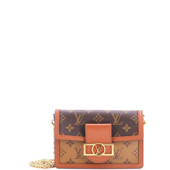 Louis Vuitton Dauphine Chain Wallet Reverse Monogram Canvas
