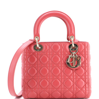 Christian Dior Lady Dior Bag Cannage Quilt Lambskin Medium