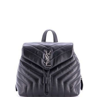 Saint Laurent LouLou Backpack Matelasse Chevron Leather Small