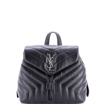 Saint Laurent LouLou Backpack Matelasse Chevron Leather Small