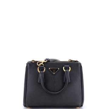 Prada Galleria Double Zip Tote Saffiano Leather Mini