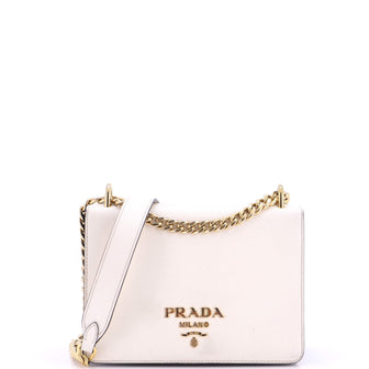 Prada Chain Flap Bag Saffiano Leather Small