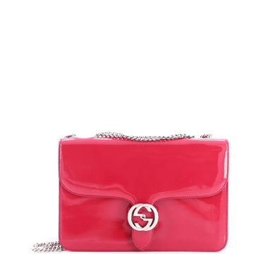 Gucci Interlocking Shoulder Bag Patent Medium