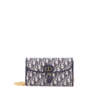 Christian Dior Bobby Pouch with Chain Oblique Canvas East West