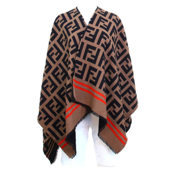 Fendi Women's FF Poncho Wool Blend