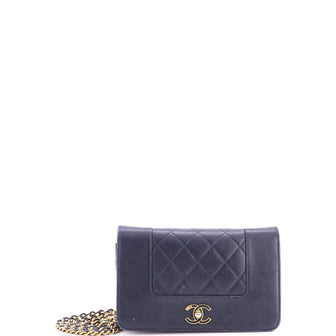Chanel Mademoiselle Vintage Wallet on Chain Quilted Sheepskin