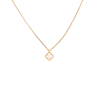 Van Cleef & Arpels Sweet Alhambra Pendant Necklace 18K Yellow Gold and Mother of Pearl
